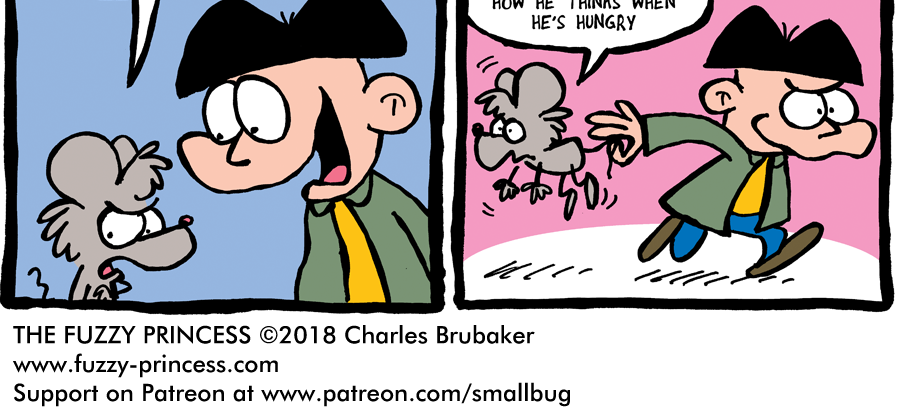 The Fuzzy Princess - Episode 240, Page 1: 2018-03-30-Hunger for Thoughts